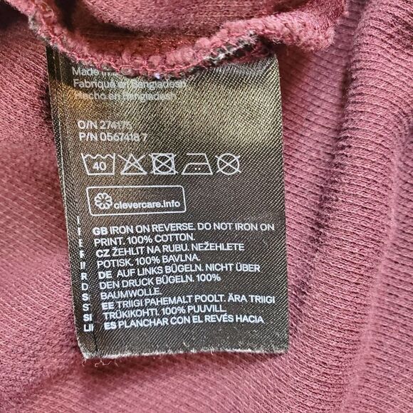 H&m Shirt Mens XL Burgundy Future Icon Idols Not Equal Tee - Picture 3 of 8